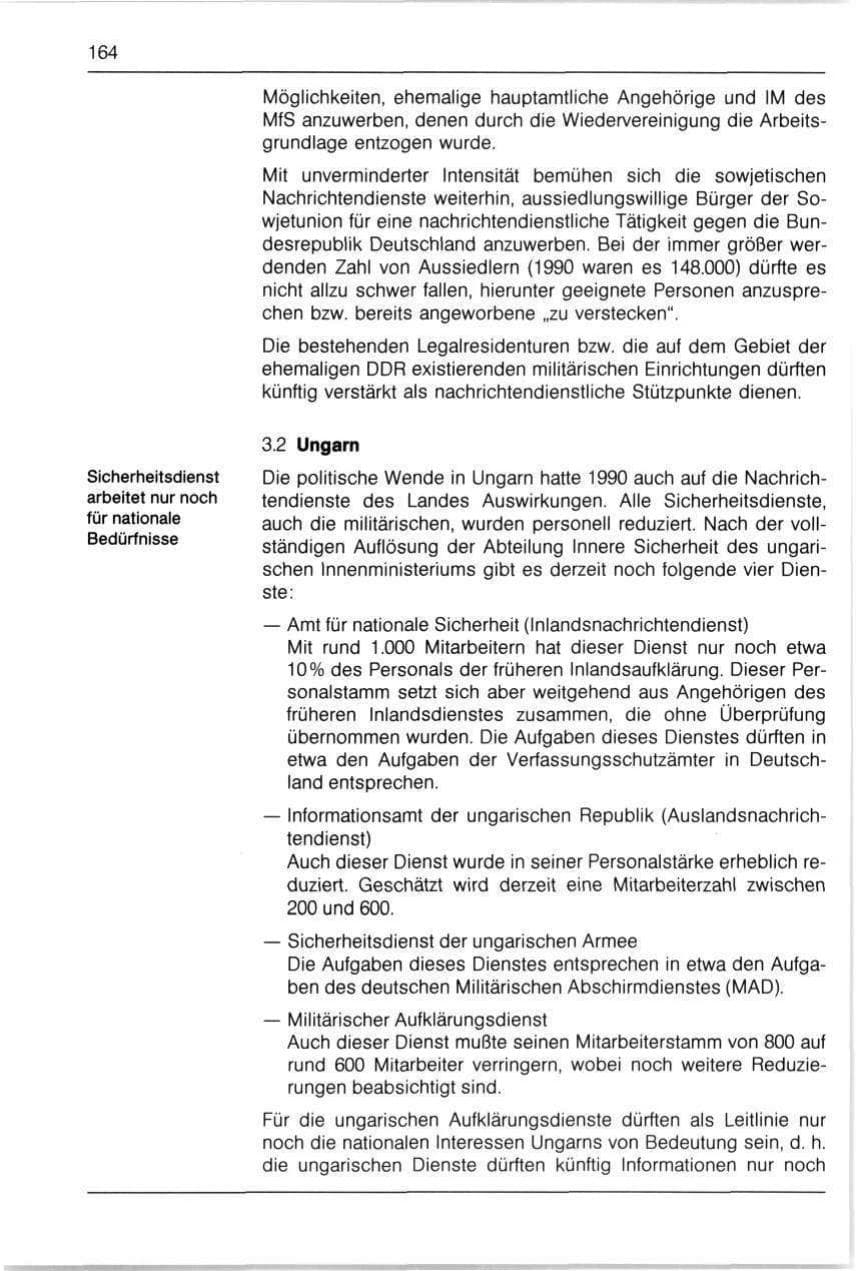 Seite 164 des Verfassungsschutzbericht 1990 Bayern