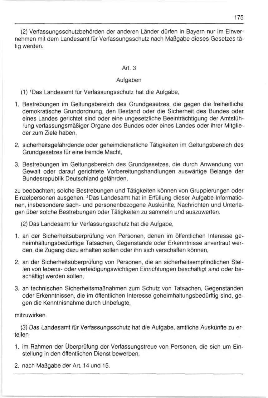 Seite 175 des Verfassungsschutzbericht 1990 Bayern