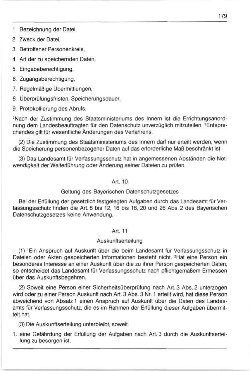 Seite 179 des Verfassungsschutzbericht 1990 Bayern