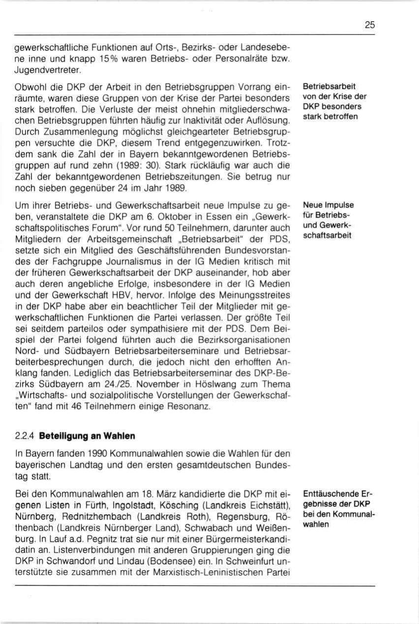 Seite 25 des Verfassungsschutzbericht 1990 Bayern