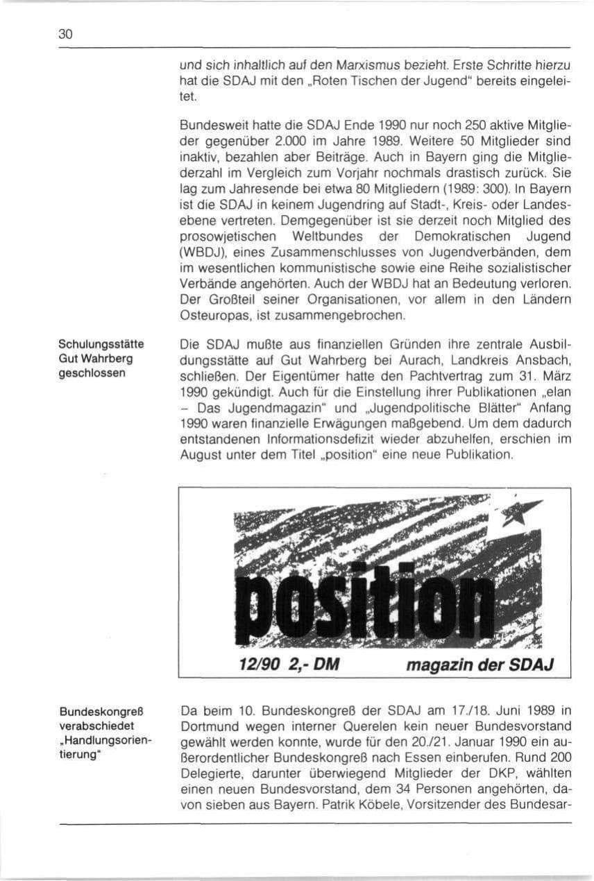 Seite 30 des Verfassungsschutzbericht 1990 Bayern