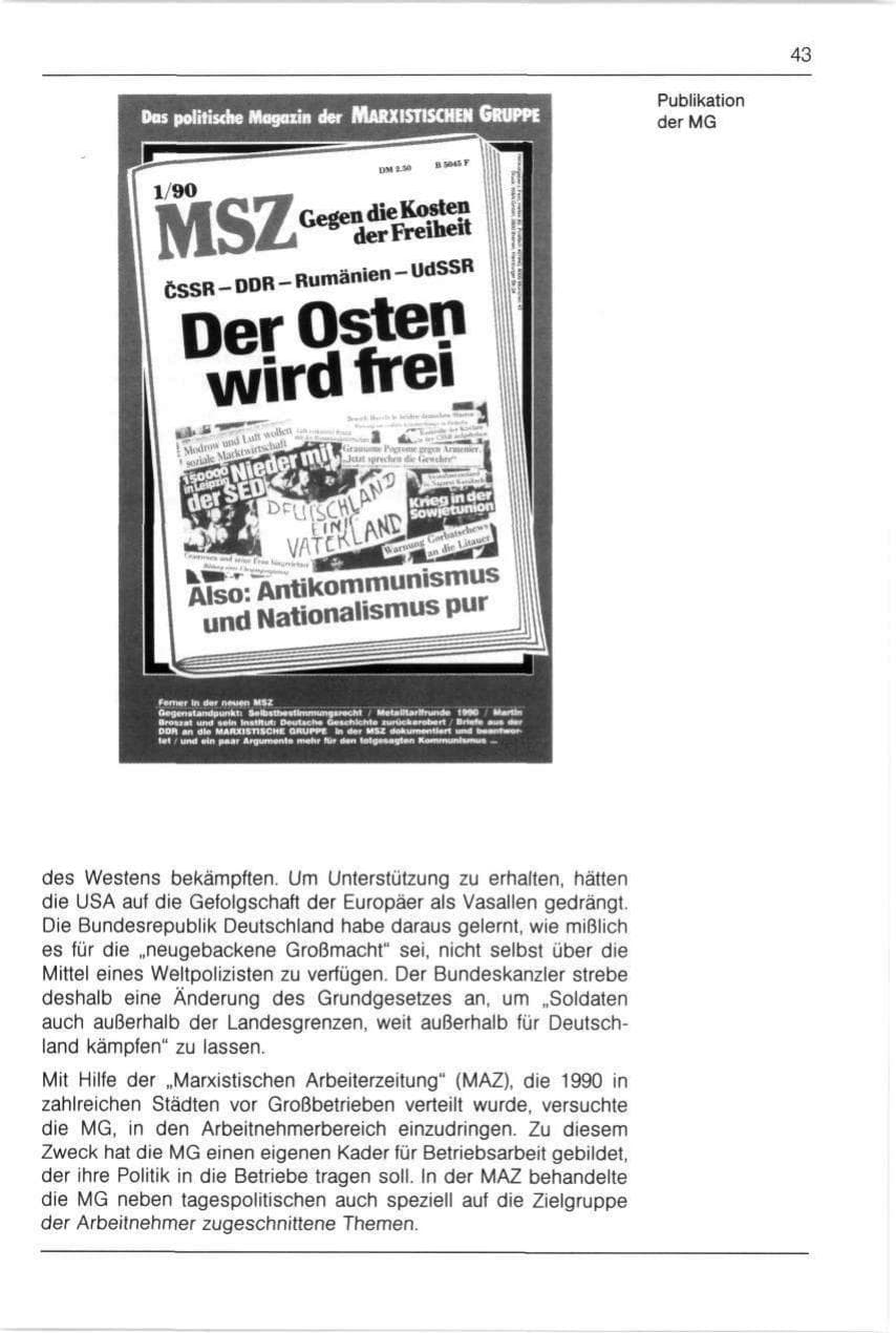Seite 43 des Verfassungsschutzbericht 1990 Bayern