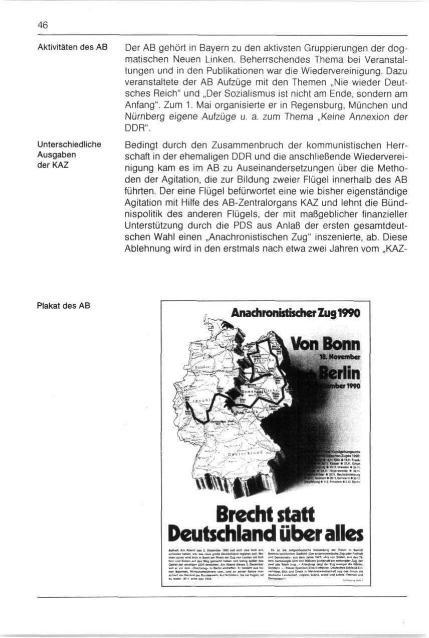 Seite 46 des Verfassungsschutzbericht 1990 Bayern