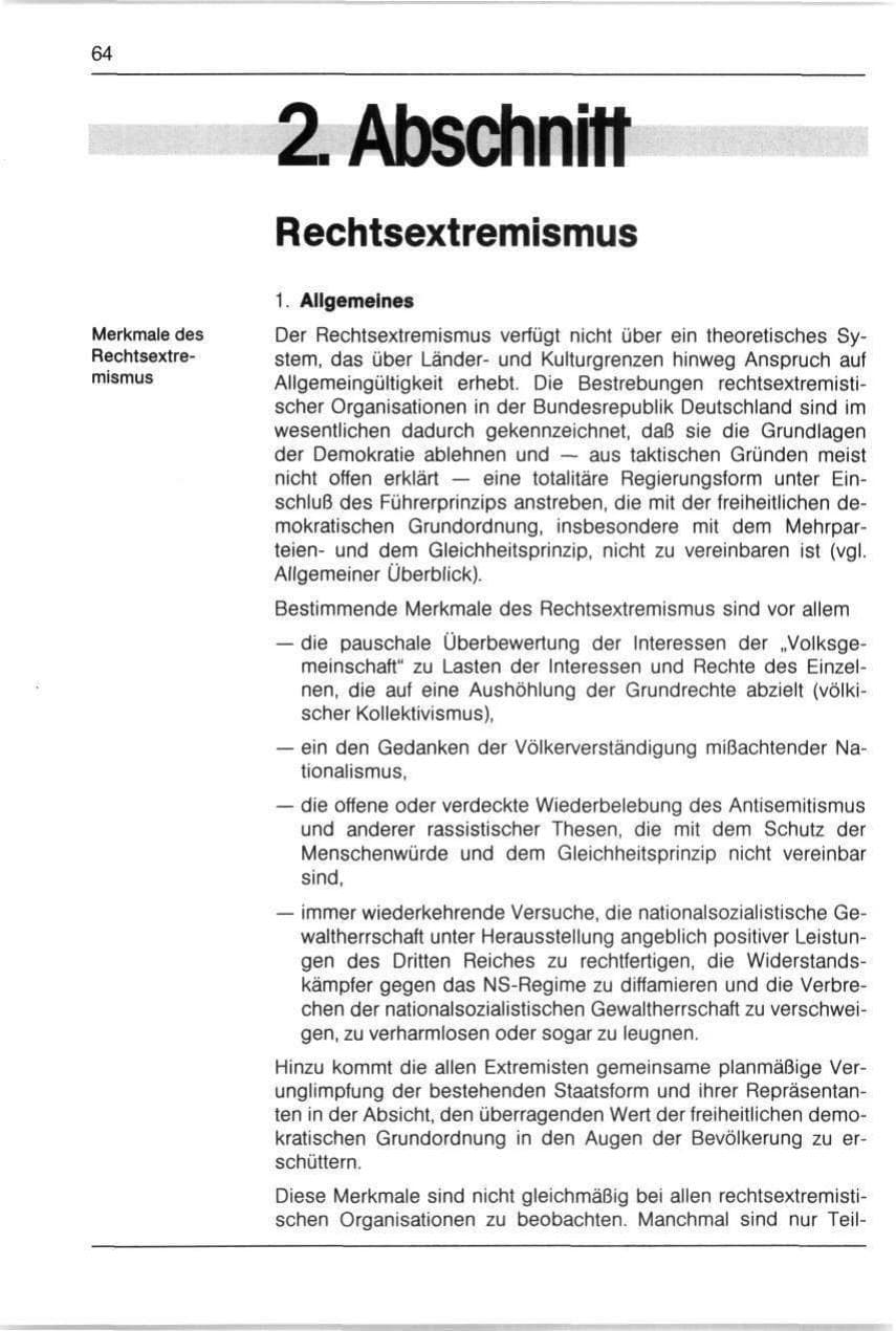 Seite 64 des Verfassungsschutzbericht 1990 Bayern