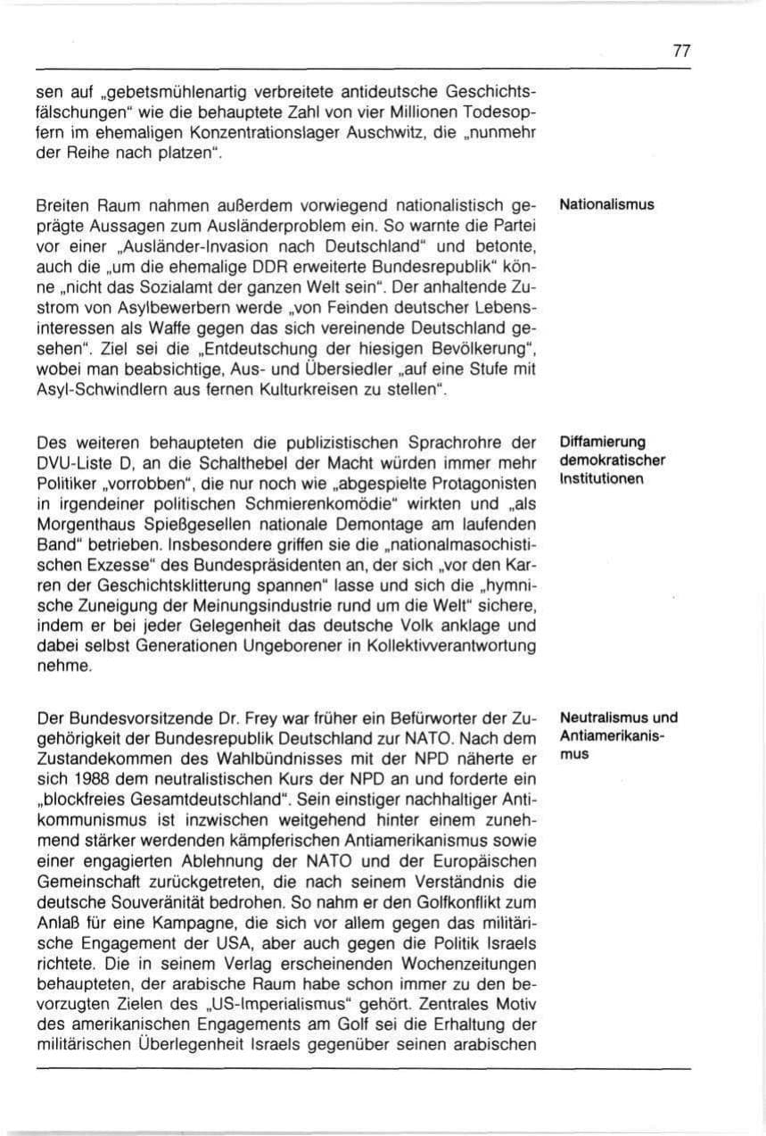 Seite 77 des Verfassungsschutzbericht 1990 Bayern