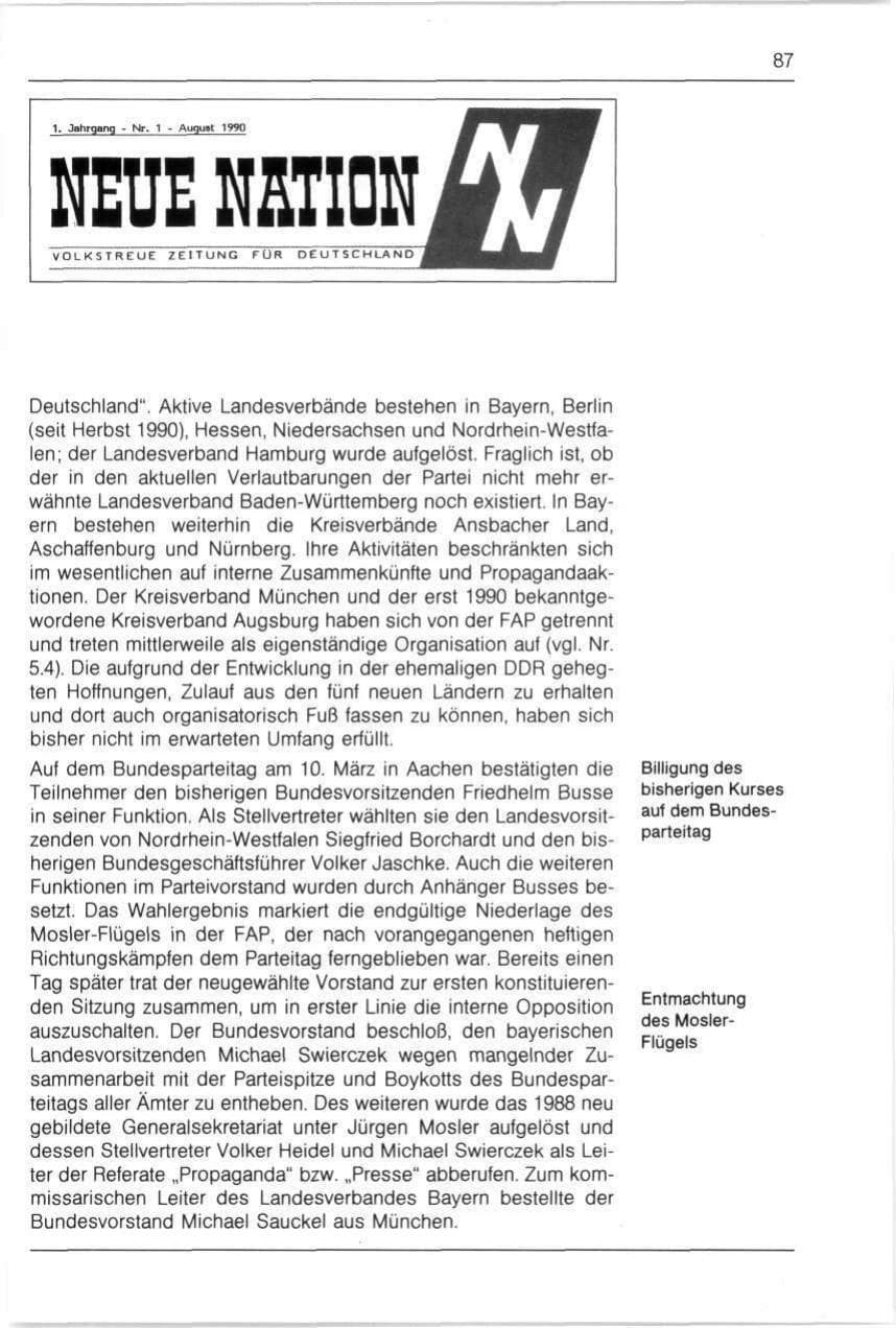 Seite 87 des Verfassungsschutzbericht 1990 Bayern