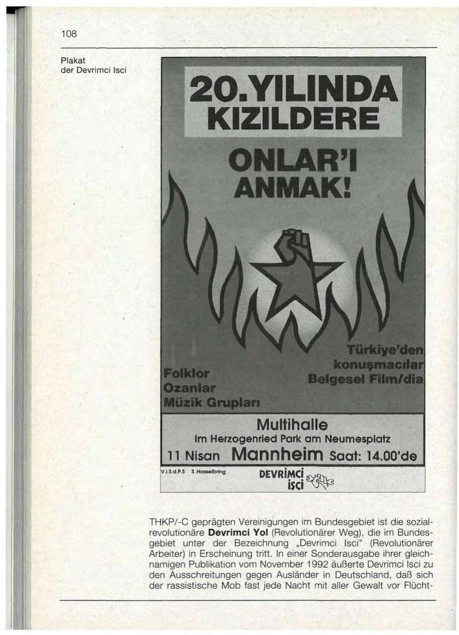 Seite 108 des Verfassungsschutzbericht 1992 Bayern