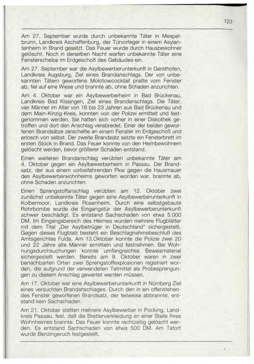 Seite 123 des Verfassungsschutzbericht 1992 Bayern
