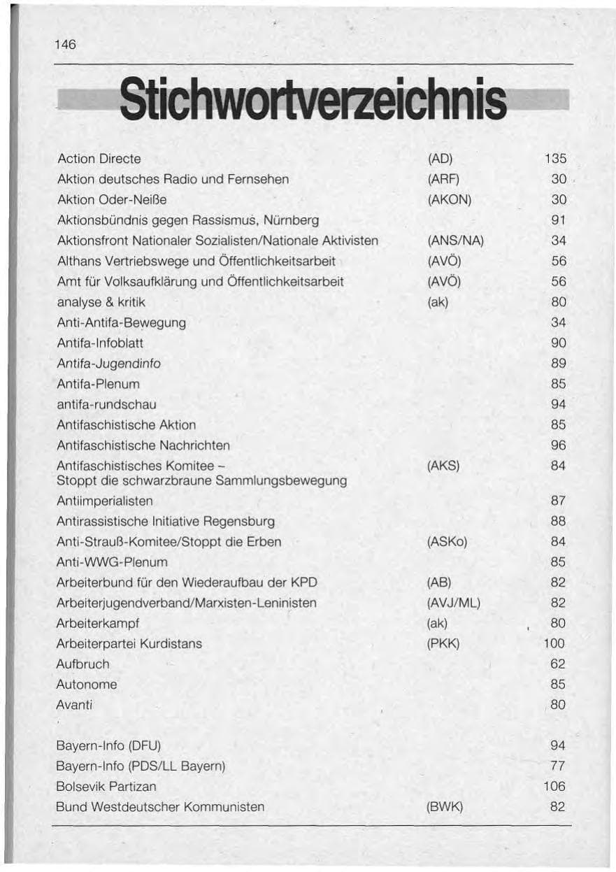 Seite 146 des Verfassungsschutzbericht 1992 Bayern