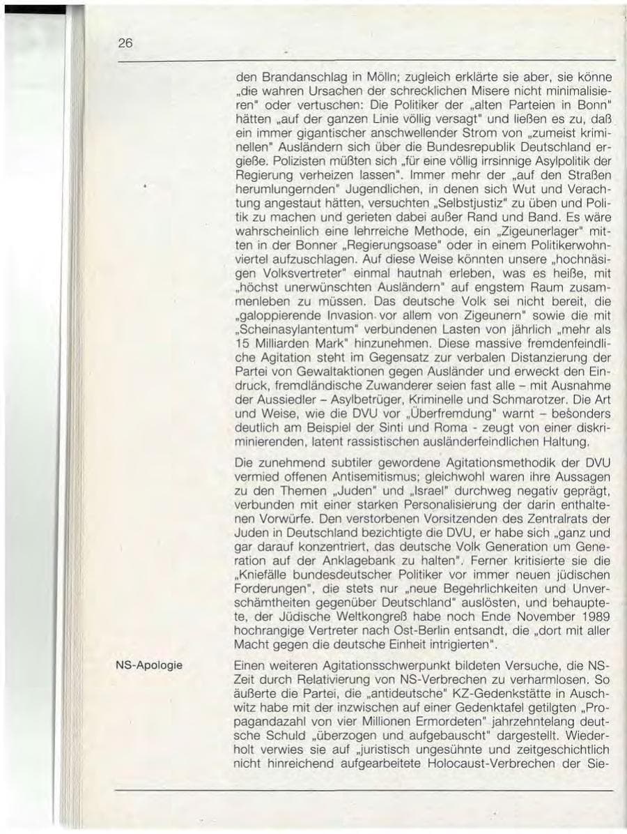 Seite 26 des Verfassungsschutzbericht 1992 Bayern