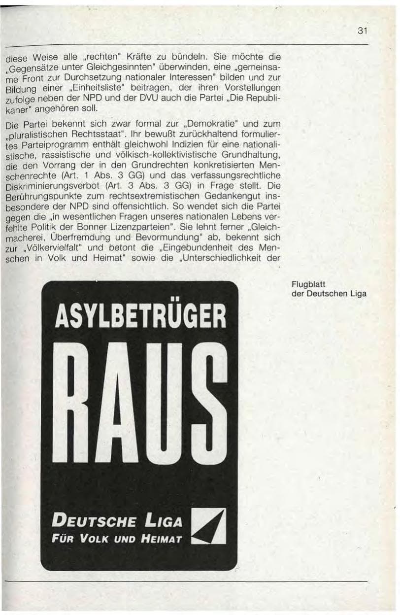 Seite 31 des Verfassungsschutzbericht 1992 Bayern