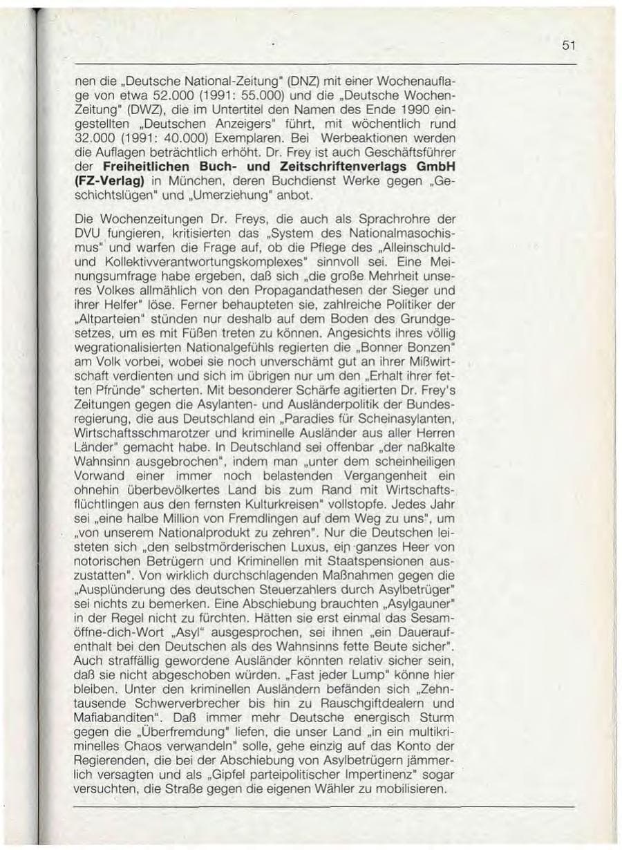Seite 51 des Verfassungsschutzbericht 1992 Bayern