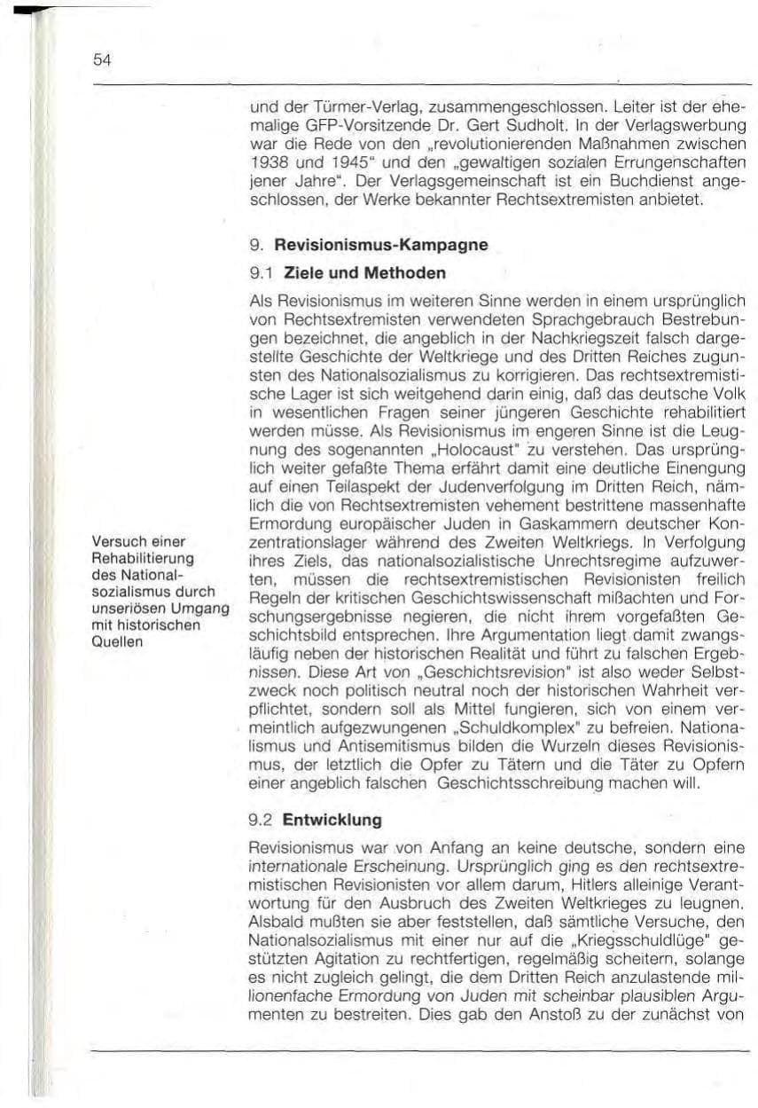 Seite 54 des Verfassungsschutzbericht 1992 Bayern