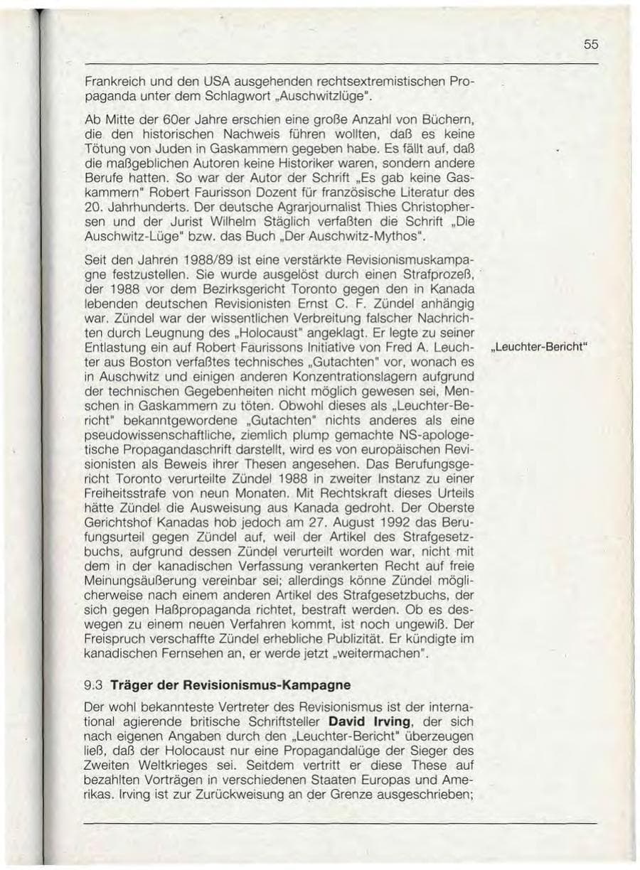 Seite 55 des Verfassungsschutzbericht 1992 Bayern
