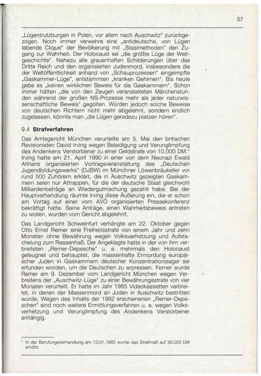 Seite 57 des Verfassungsschutzbericht 1992 Bayern