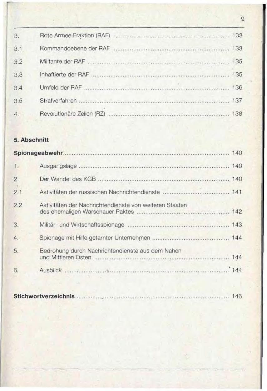 Seite 9 des Verfassungsschutzbericht 1992 Bayern