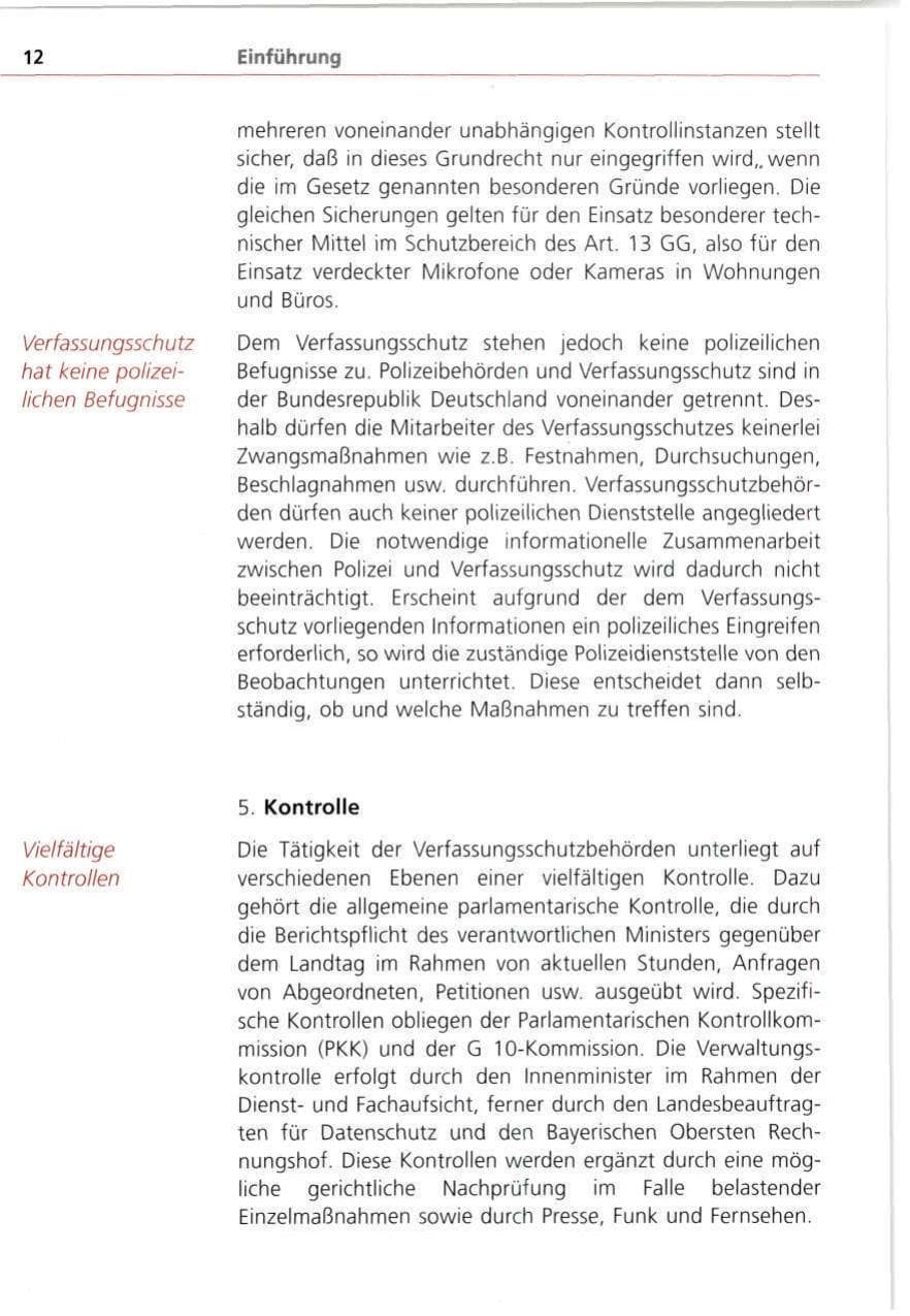 Seite 12 des Verfassungsschutzbericht 1993 Bayern