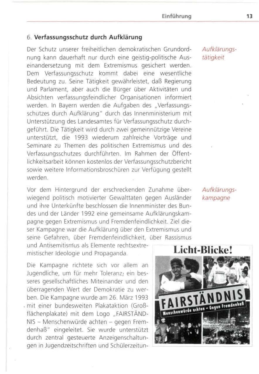 Seite 13 des Verfassungsschutzbericht 1993 Bayern