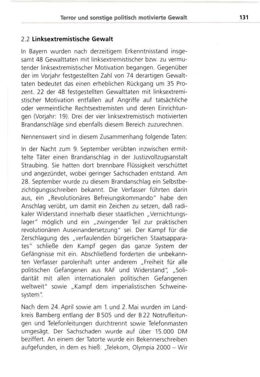 Seite 131 des Verfassungsschutzbericht 1993 Bayern