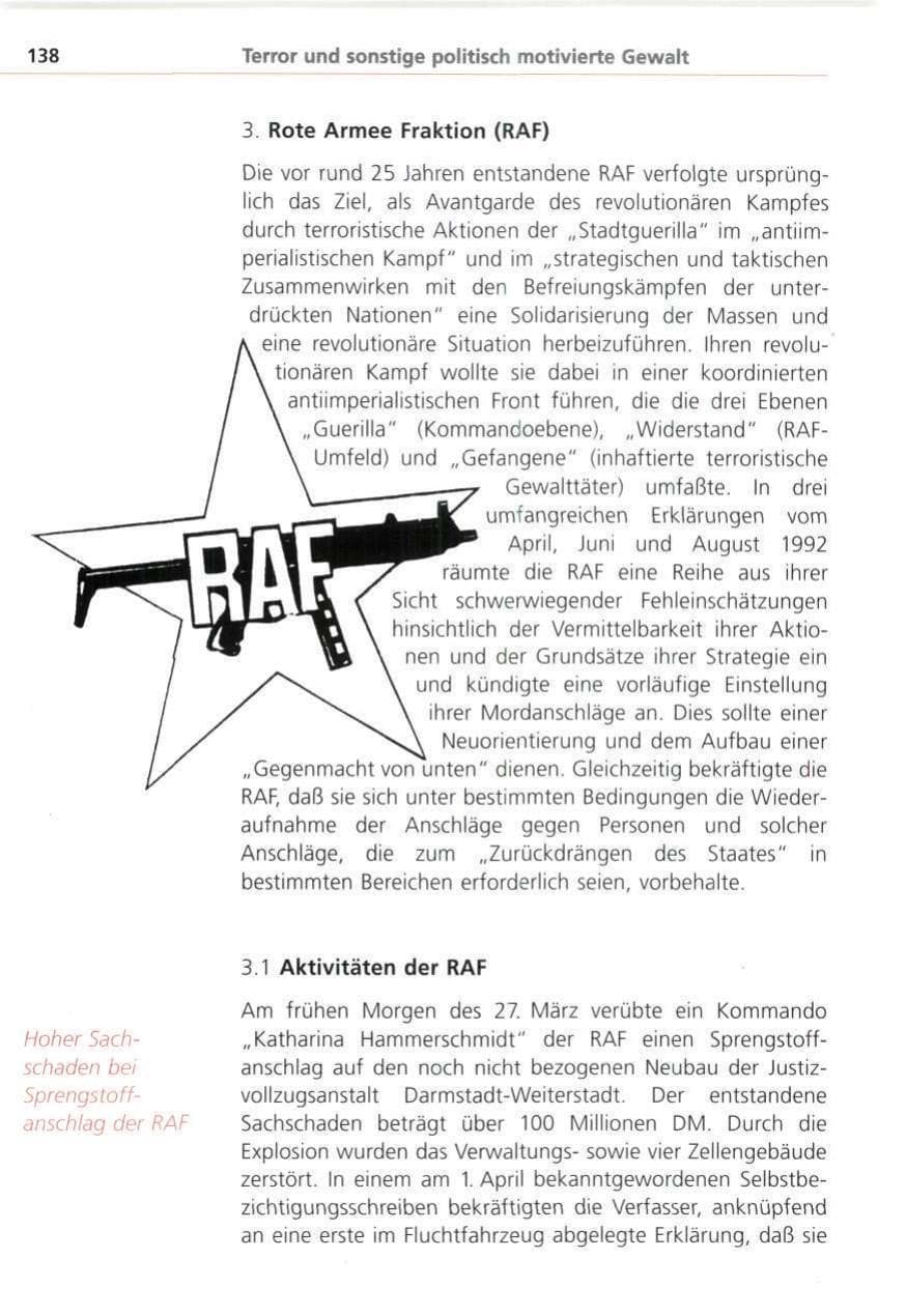 Seite 138 des Verfassungsschutzbericht 1993 Bayern