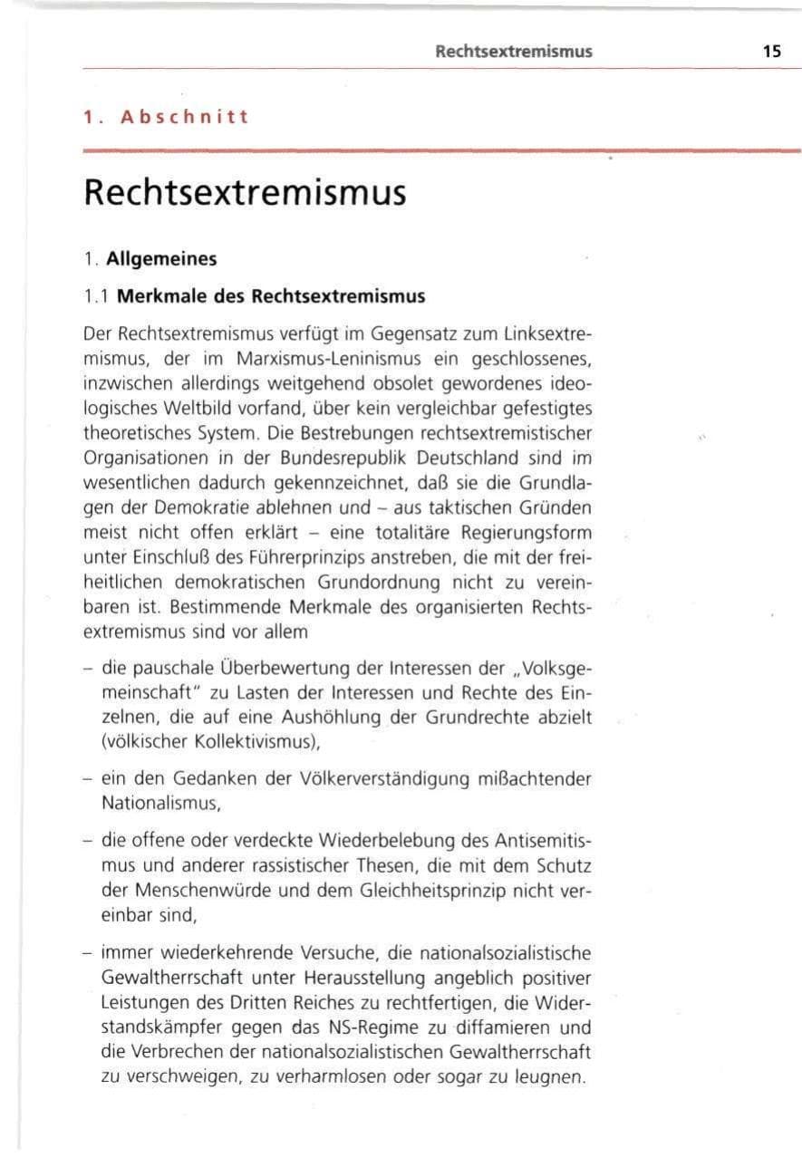Seite 15 des Verfassungsschutzbericht 1993 Bayern