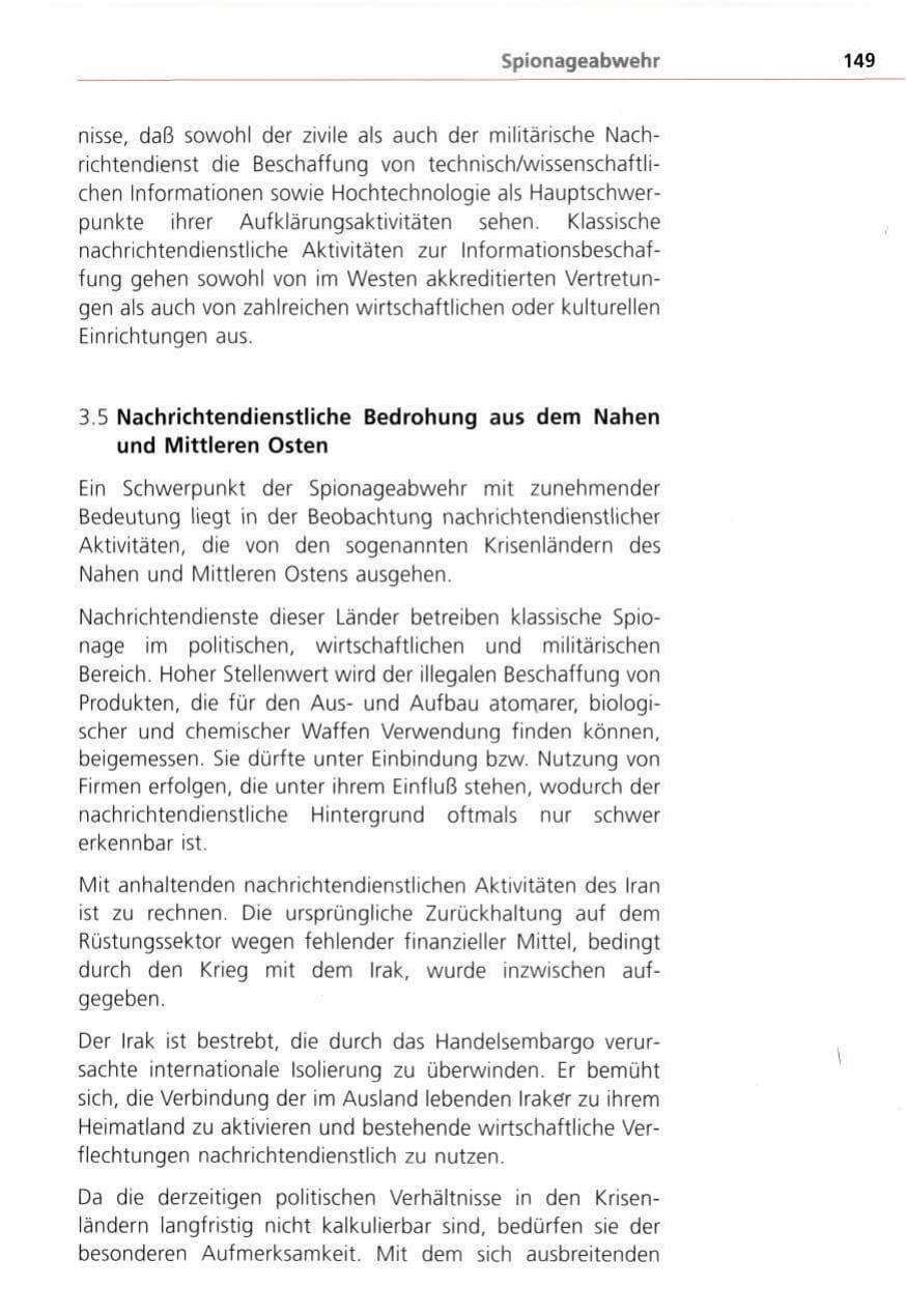 Seite 149 des Verfassungsschutzbericht 1993 Bayern