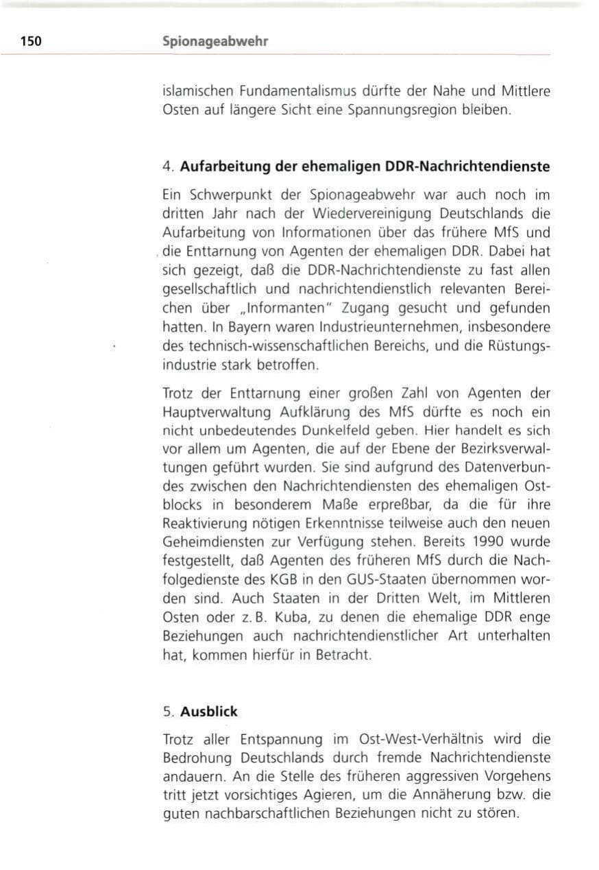 Seite 150 des Verfassungsschutzbericht 1993 Bayern