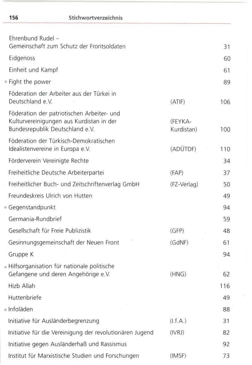 Seite 156 des Verfassungsschutzbericht 1993 Bayern