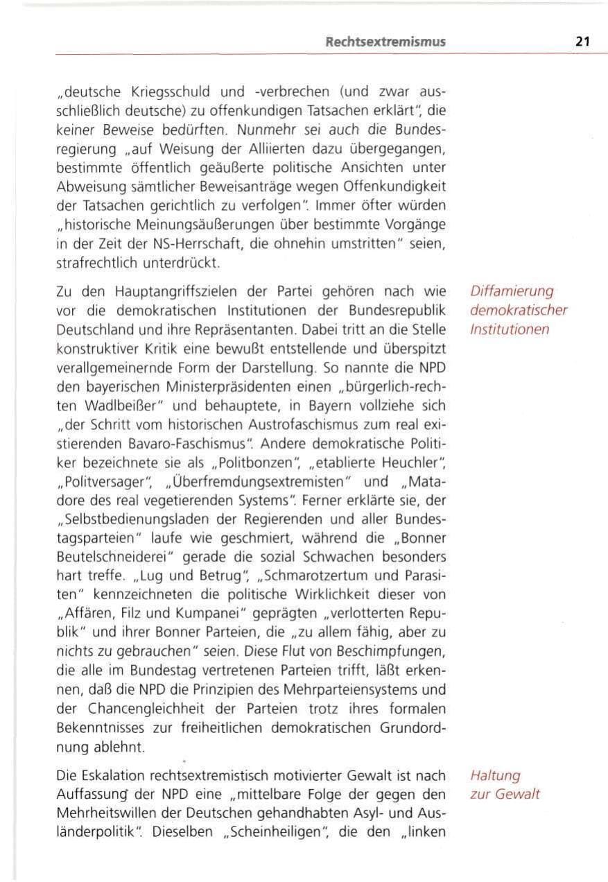 Seite 21 des Verfassungsschutzbericht 1993 Bayern