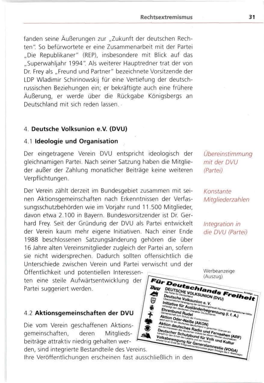 Seite 31 des Verfassungsschutzbericht 1993 Bayern