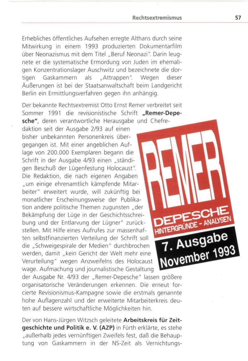 Seite 57 des Verfassungsschutzbericht 1993 Bayern