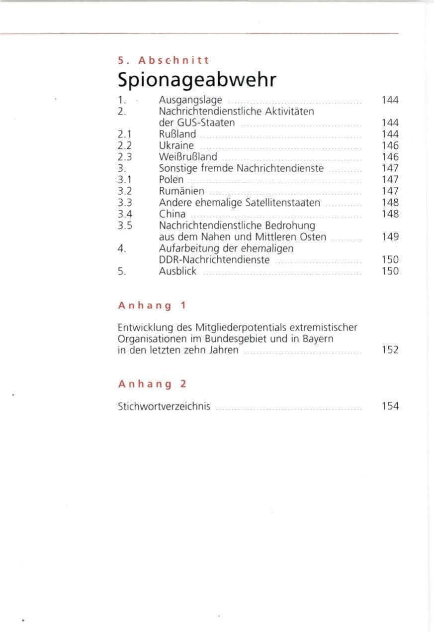 Seite 8 des Verfassungsschutzbericht 1993 Bayern