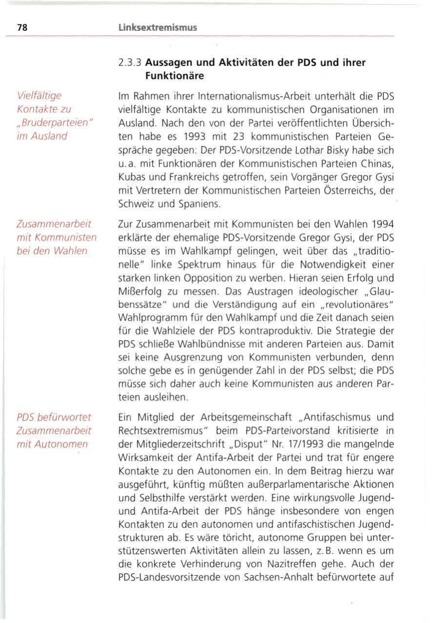 Seite 78 des Verfassungsschutzbericht 1993 Bayern