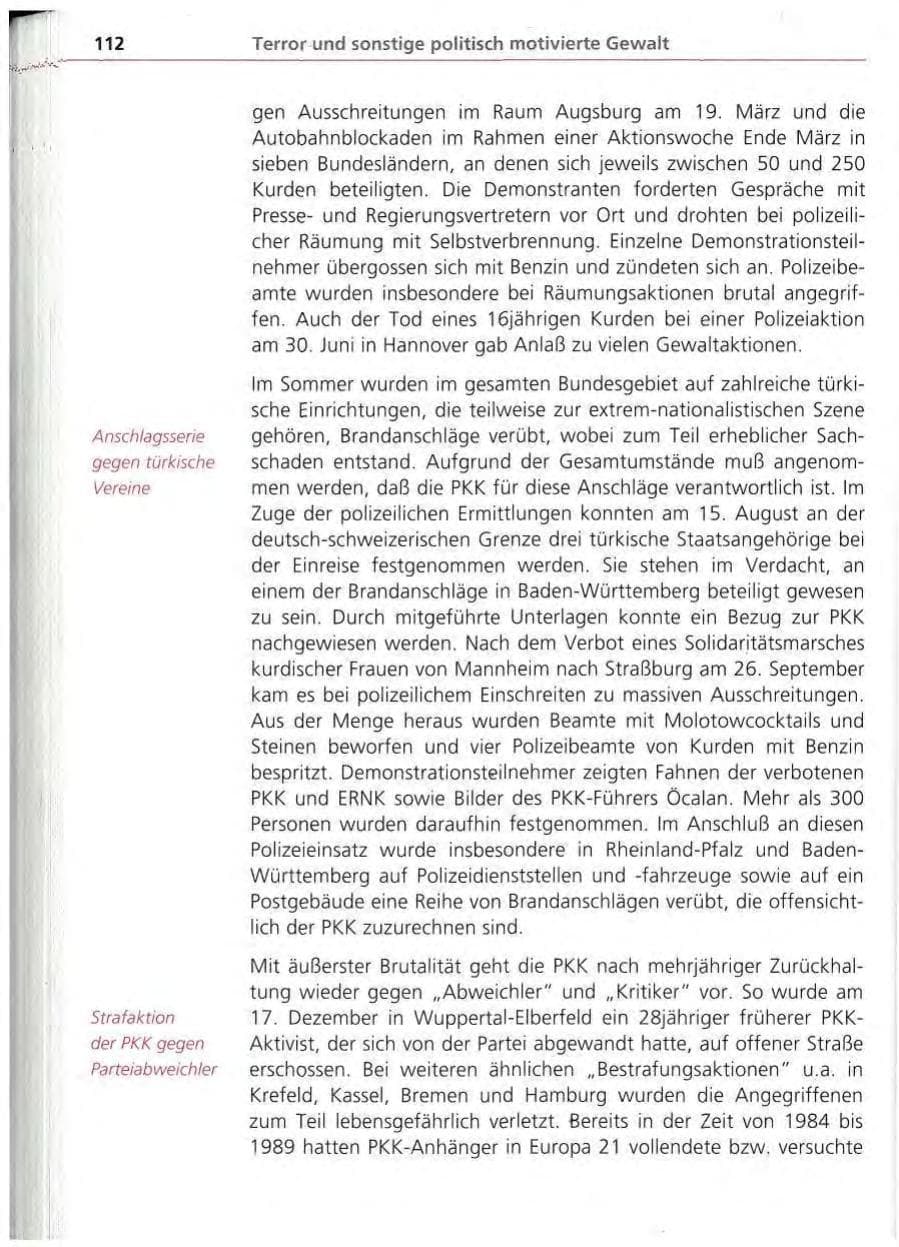 Seite 113 des Verfassungsschutzbericht 1994 Bayern