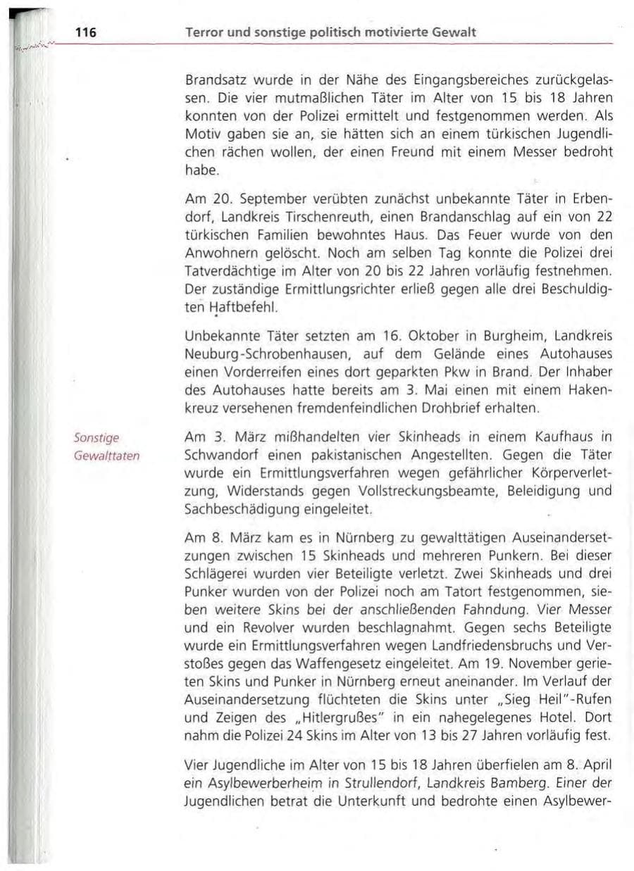 Seite 117 des Verfassungsschutzbericht 1994 Bayern