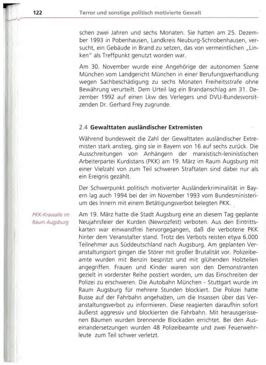 Seite 123 des Verfassungsschutzbericht 1994 Bayern