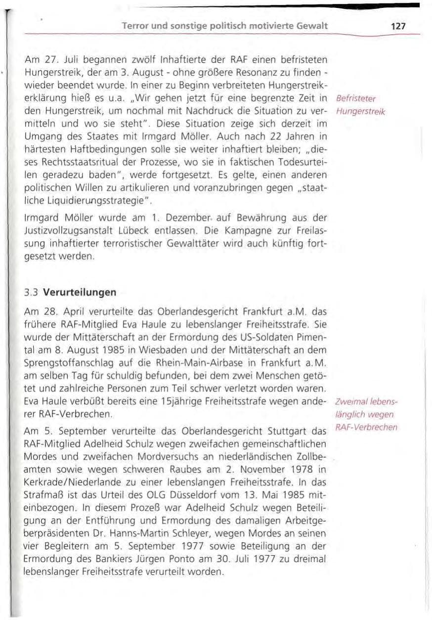 Seite 128 des Verfassungsschutzbericht 1994 Bayern