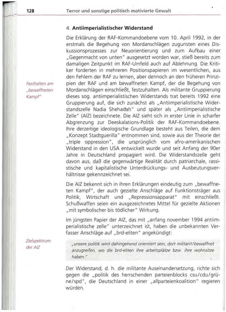 Seite 129 des Verfassungsschutzbericht 1994 Bayern