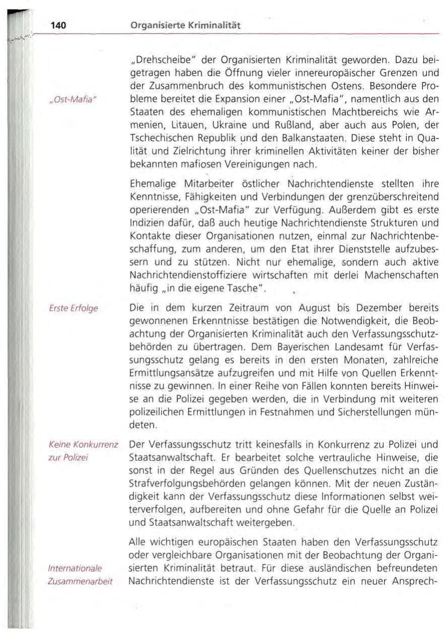 Seite 141 des Verfassungsschutzbericht 1994 Bayern
