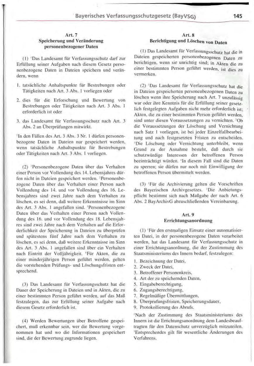 Seite 146 des Verfassungsschutzbericht 1994 Bayern