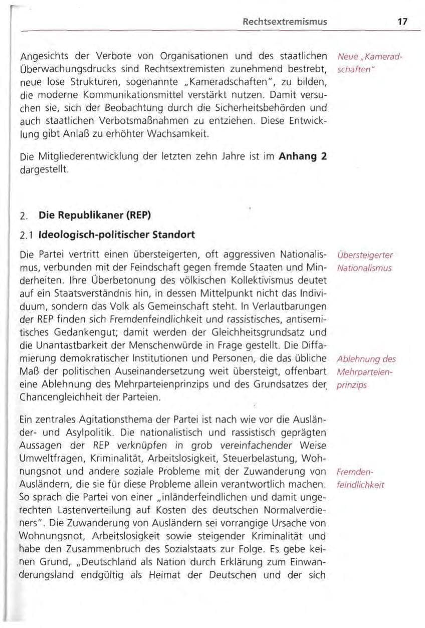 Seite 18 des Verfassungsschutzbericht 1994 Bayern