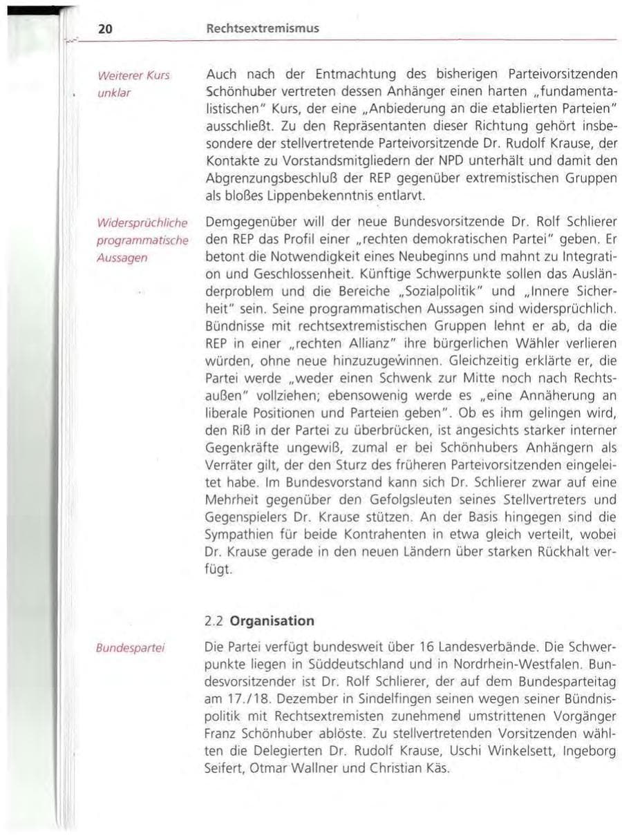 Seite 21 des Verfassungsschutzbericht 1994 Bayern