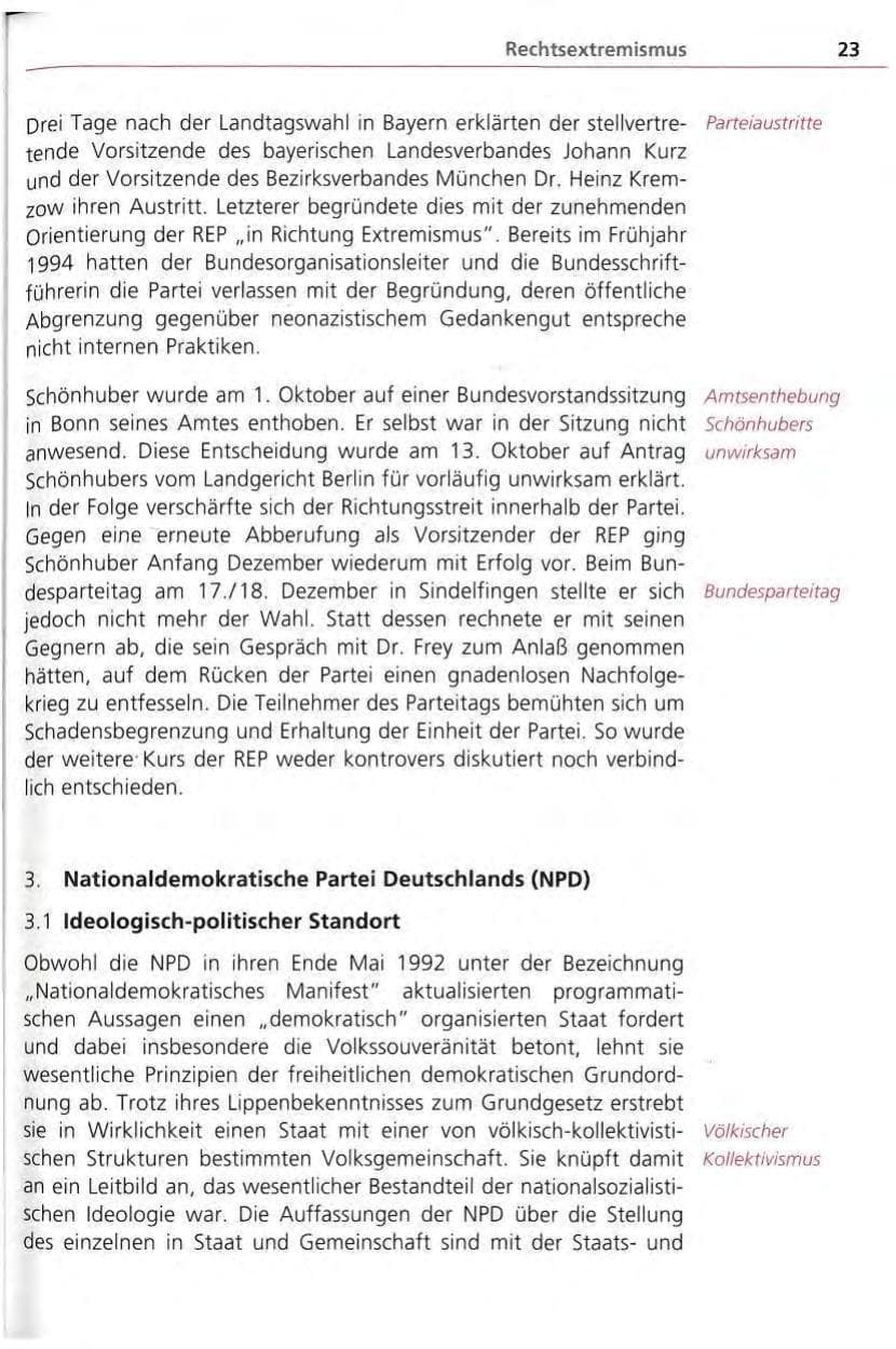 Seite 24 des Verfassungsschutzbericht 1994 Bayern