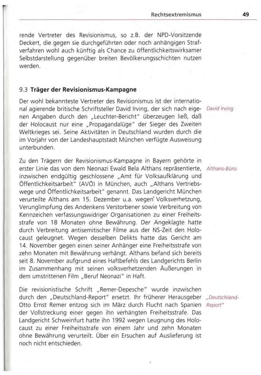 Seite 50 des Verfassungsschutzbericht 1994 Bayern