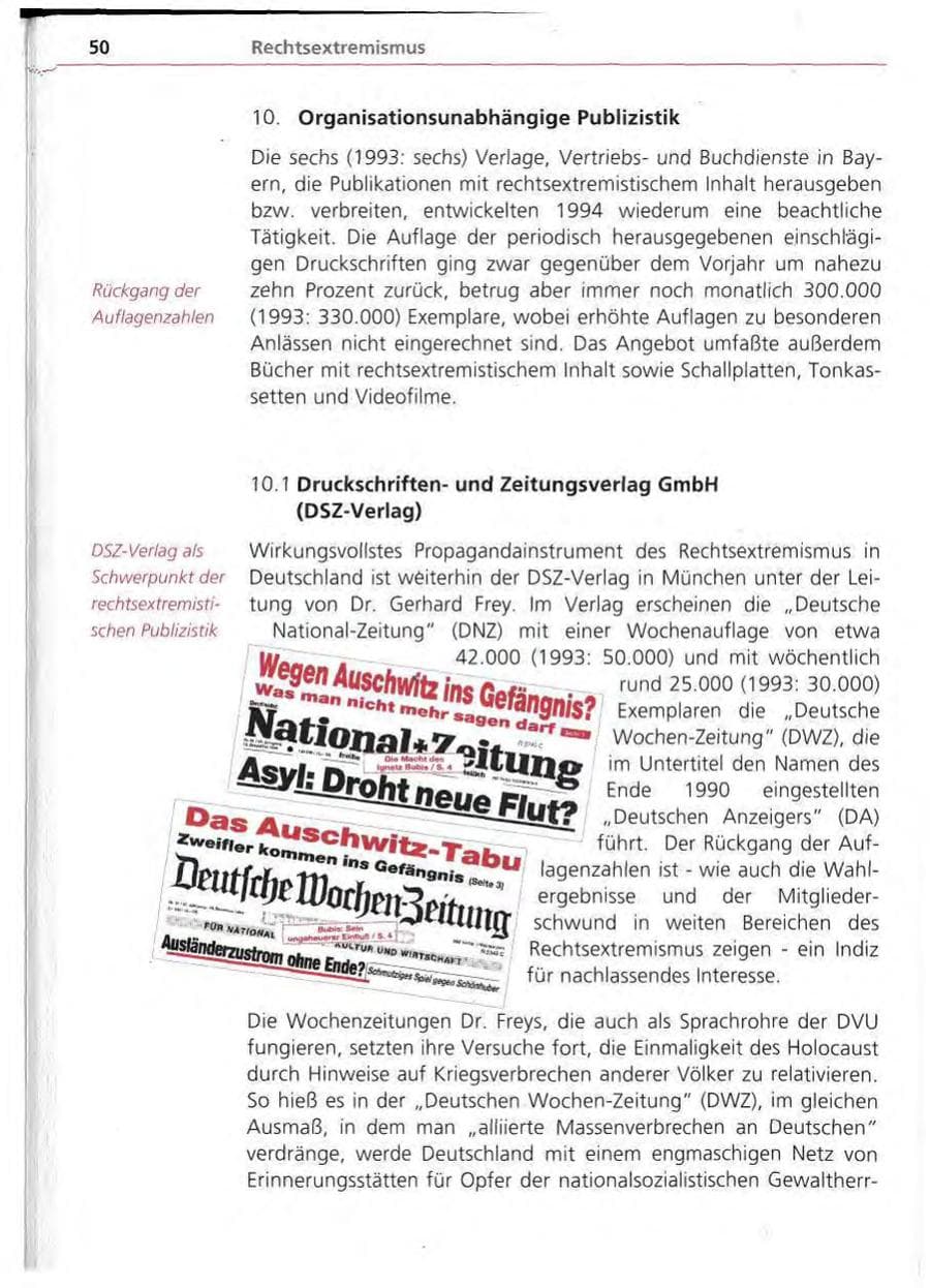 Seite 51 des Verfassungsschutzbericht 1994 Bayern