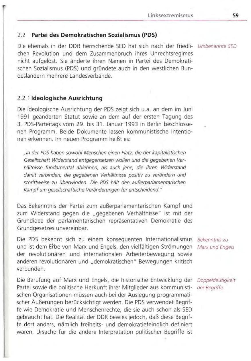Seite 60 des Verfassungsschutzbericht 1994 Bayern