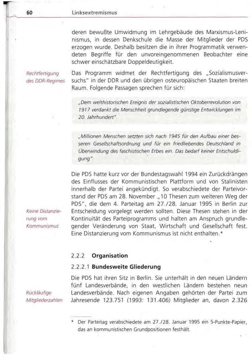 Seite 61 des Verfassungsschutzbericht 1994 Bayern