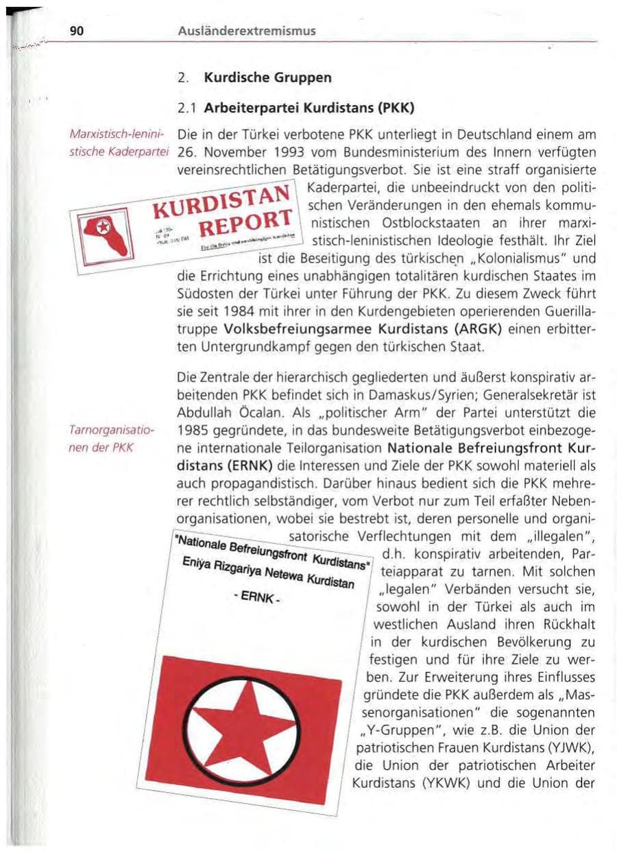 Seite 91 des Verfassungsschutzbericht 1994 Bayern