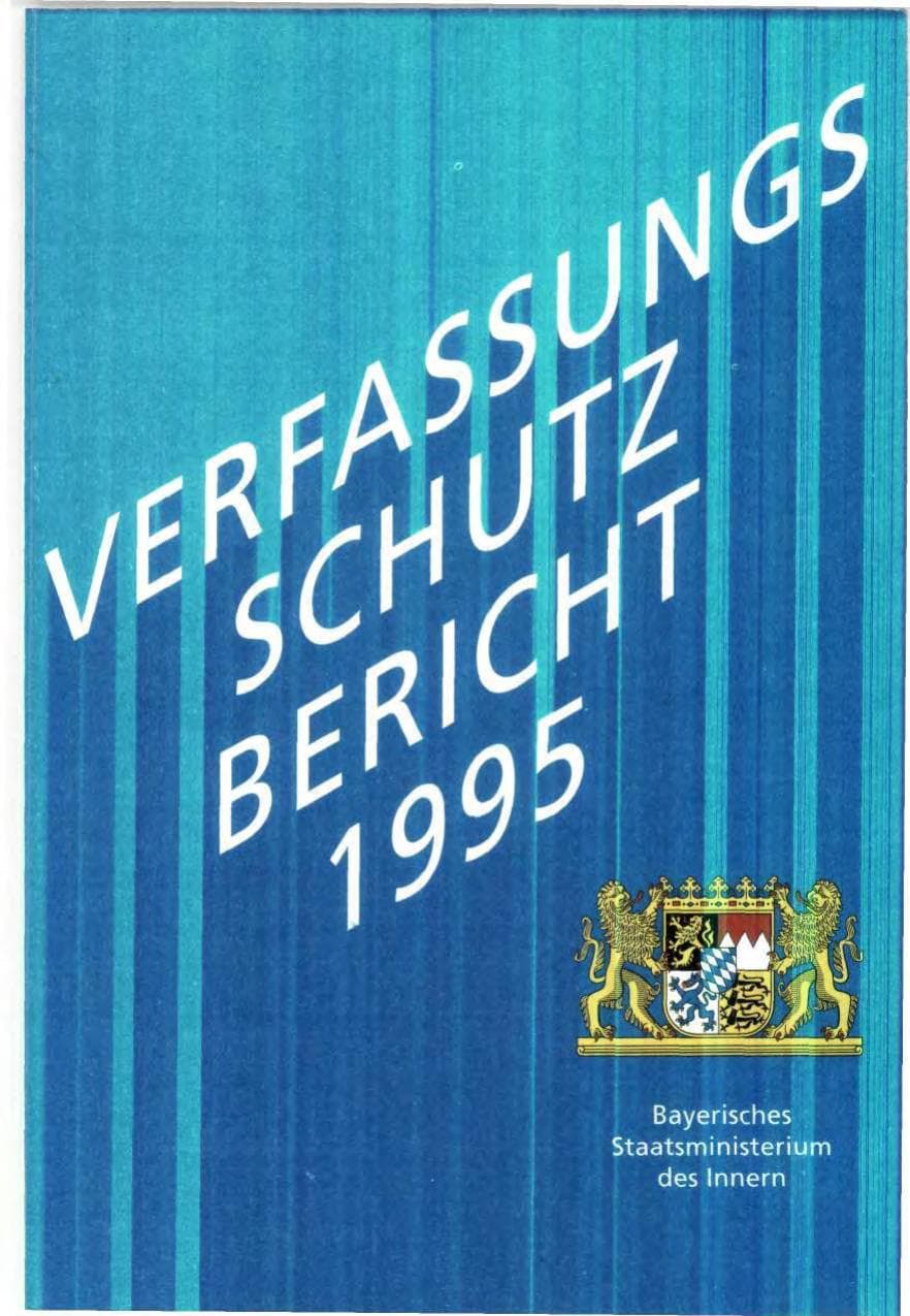 Seite 1 des Verfassungsschutzbericht 1995 Bayern