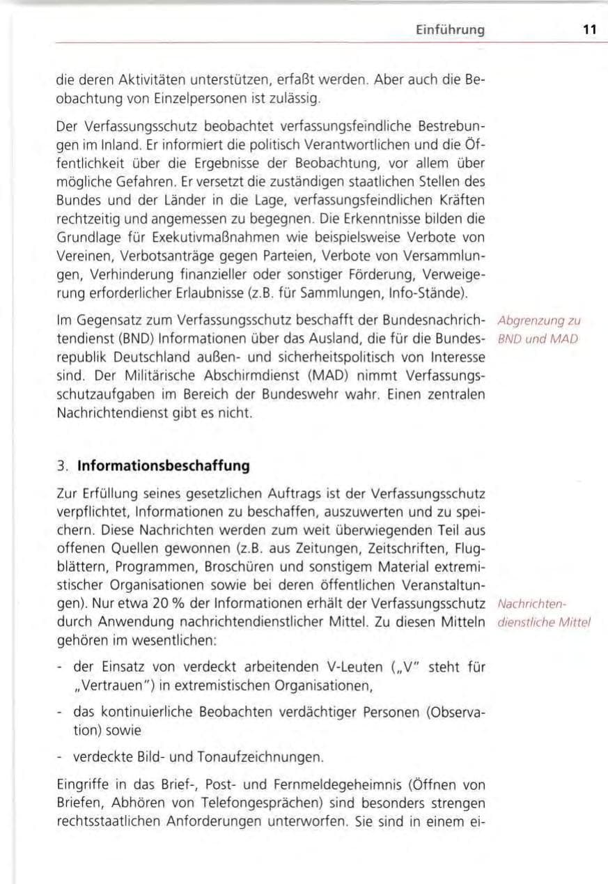 Seite 11 des Verfassungsschutzbericht 1995 Bayern